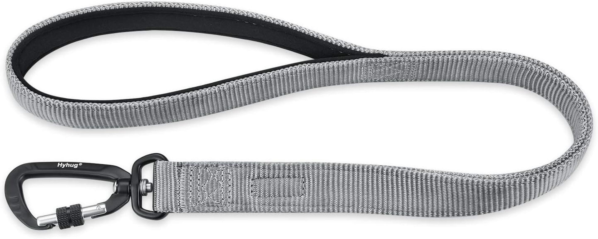 Pets 24 Inches Heavy Duty Short Leash with Comfortable Handle and Lightweight Aviation Aluminium Clip Lead- for Large Medium Dogs Daily Walking and Training. (24 Inches, Sleet Gray)
